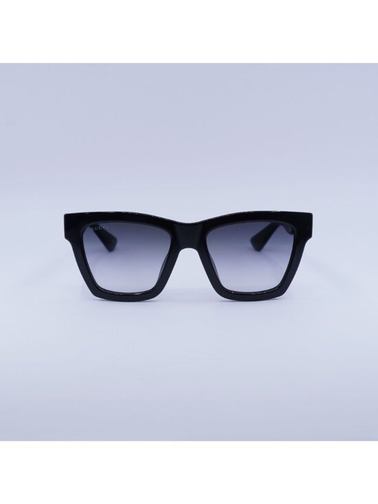 Gucci GG1714S 001 Sunglasses Black Square Frame, Grey Gradient Lenses main image 5